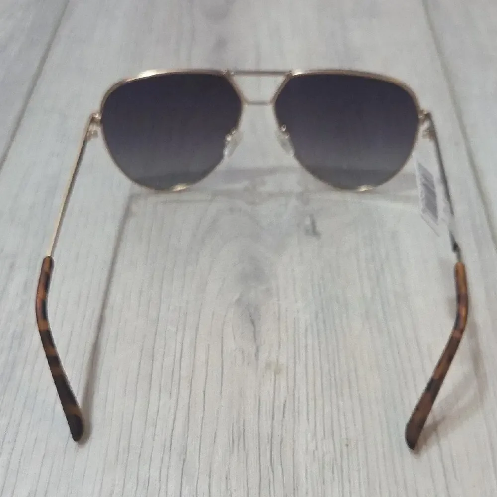 Gold and Black Aviator Sunglasses